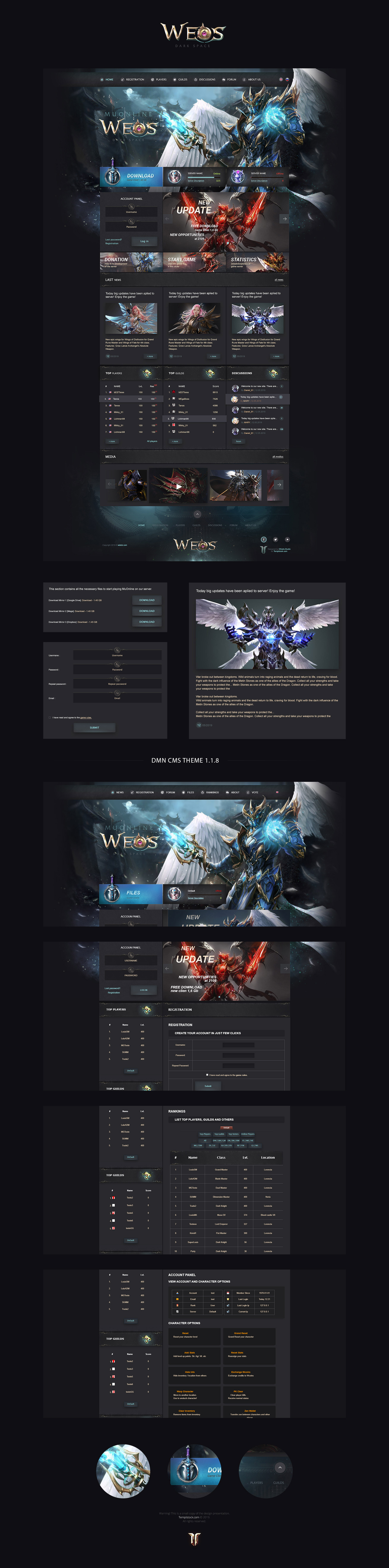 Mu Online WeoS Game Website Template