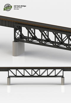 US Train Bridge - H0 (1:87) STL files